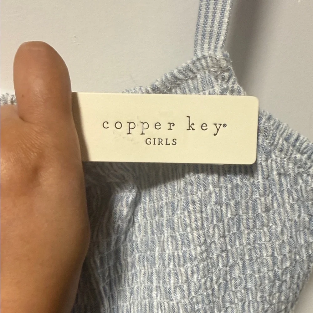 Copper Key Light Blue Striped Casual Dress - Picture 4 of 5